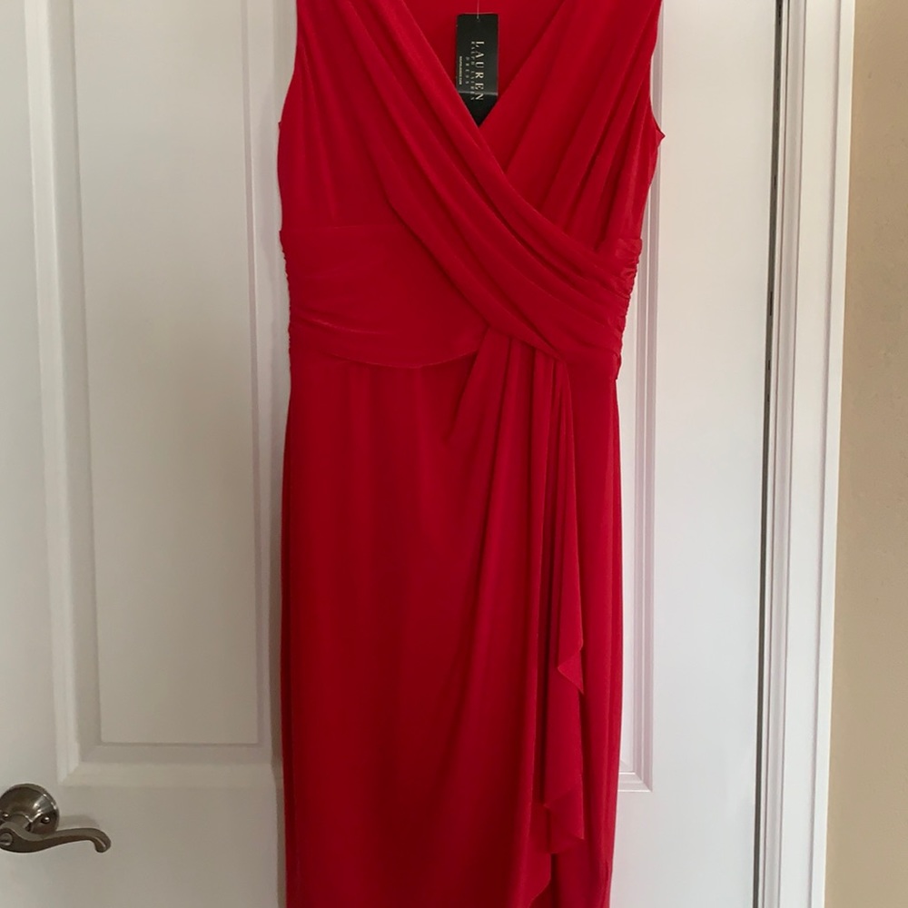 NWT Size 10 Ralph Lauren faux wrap dress